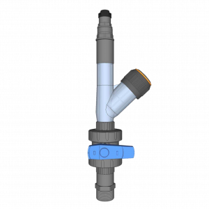 Canne d'échantillon 1"M x 4/6PE avec filtre et vanne d'arrêt Raccord conique - Syclope ECH1046