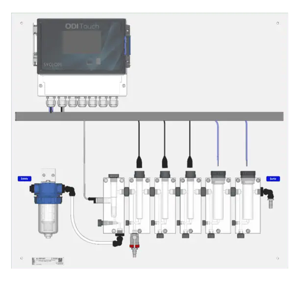 Panoplie ODI'Touch - Temp, pH, Cl libre, Cl total (chloramine) - ODT3415