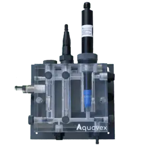 Chambre d'analyse PMMA avec sonde Temp, pH et Chlore libre Syclope EMP3101